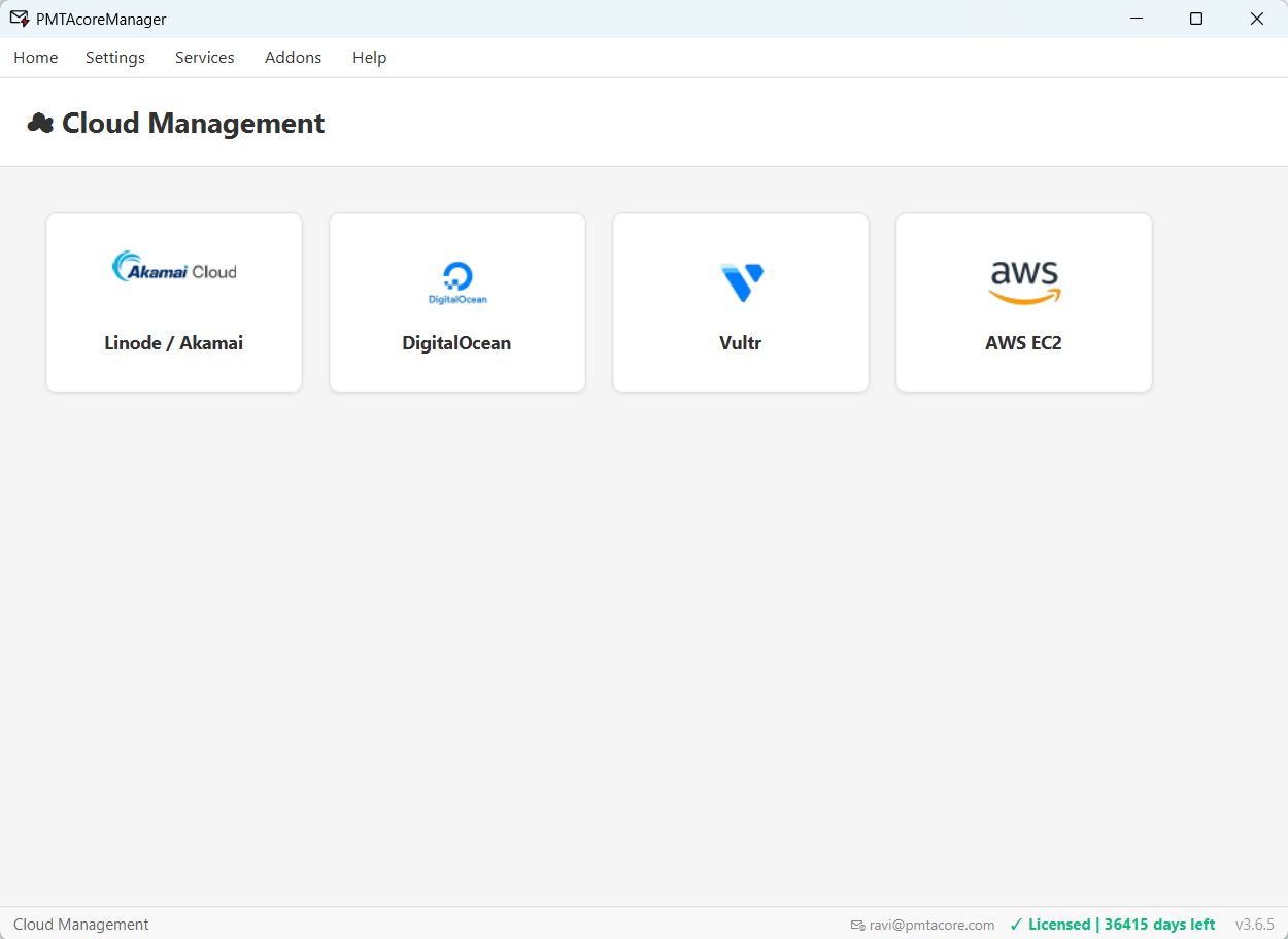Linode Cloud Management - manage servers, SSH, and PowerMTA installations