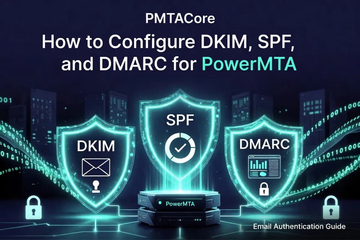 How to Configure DKIM, SPF, and DMARC for PowerMTA