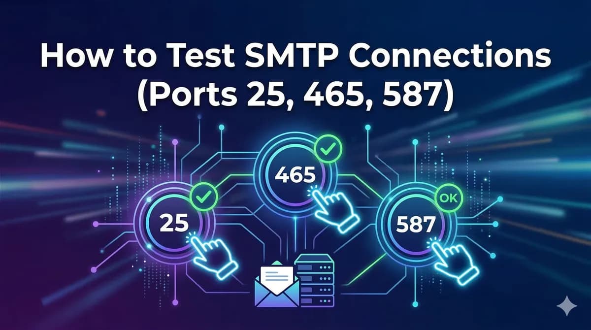 How to Test SMTP Connections (Ports 25, 465, 587)