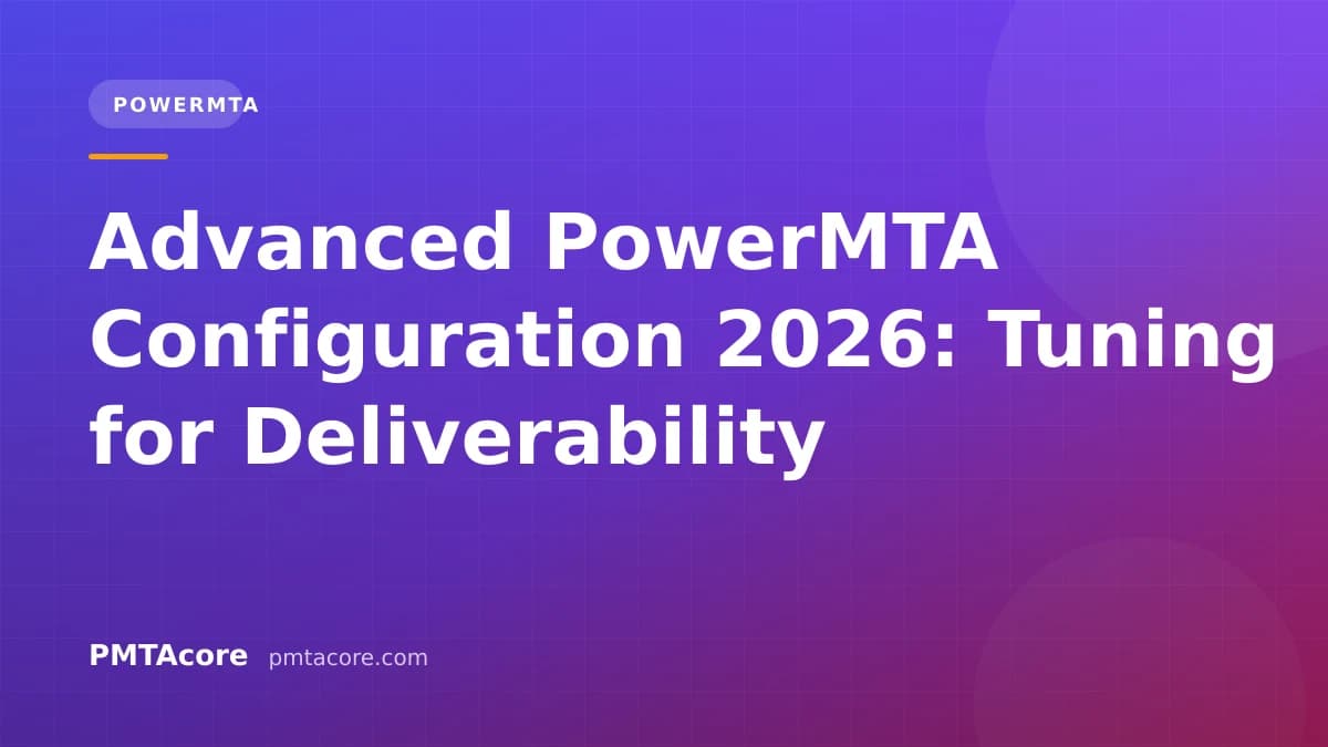 Advanced PowerMTA Configuration 2026: Tuning for Deliverability