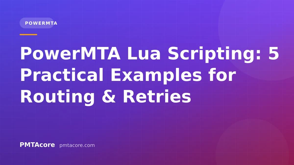 PowerMTA Lua Scripting: 5 Practical Examples for Routing & Retries
