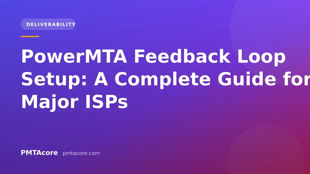 PowerMTA Feedback Loop Setup: A Complete Guide for Major ISPs