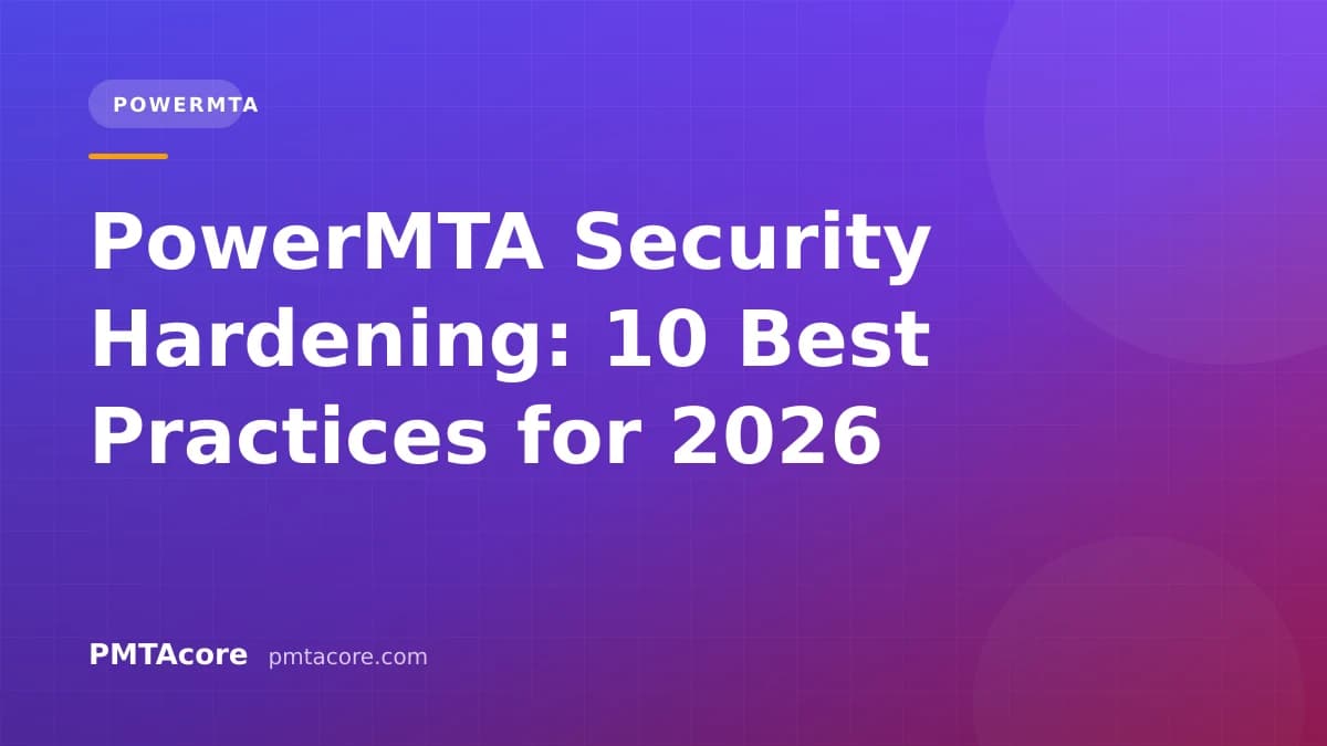 PowerMTA Security Hardening: 10 Best Practices for 2026