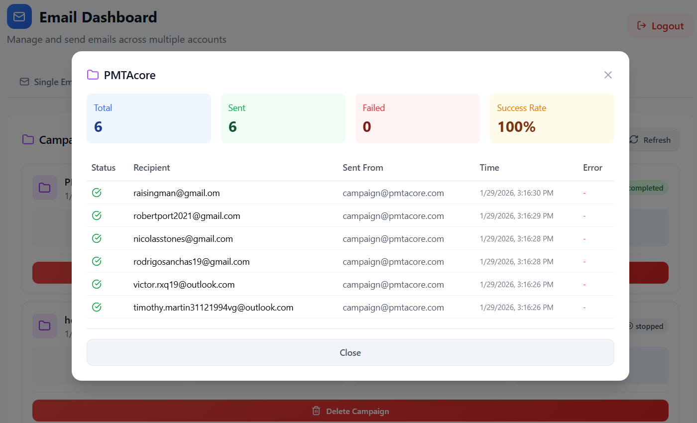 Email Campaign Manager for Bulk Sending