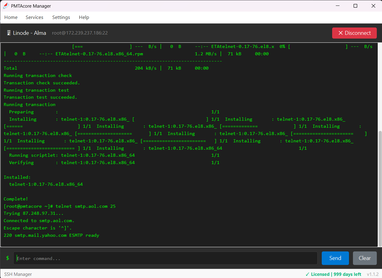 Built-in SSH Manager and Terminal